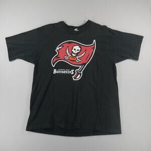 Vintage 90s NFL Tampa Bay Buccaneers Logo‎ Black/Red T-Shirt Men Size XL